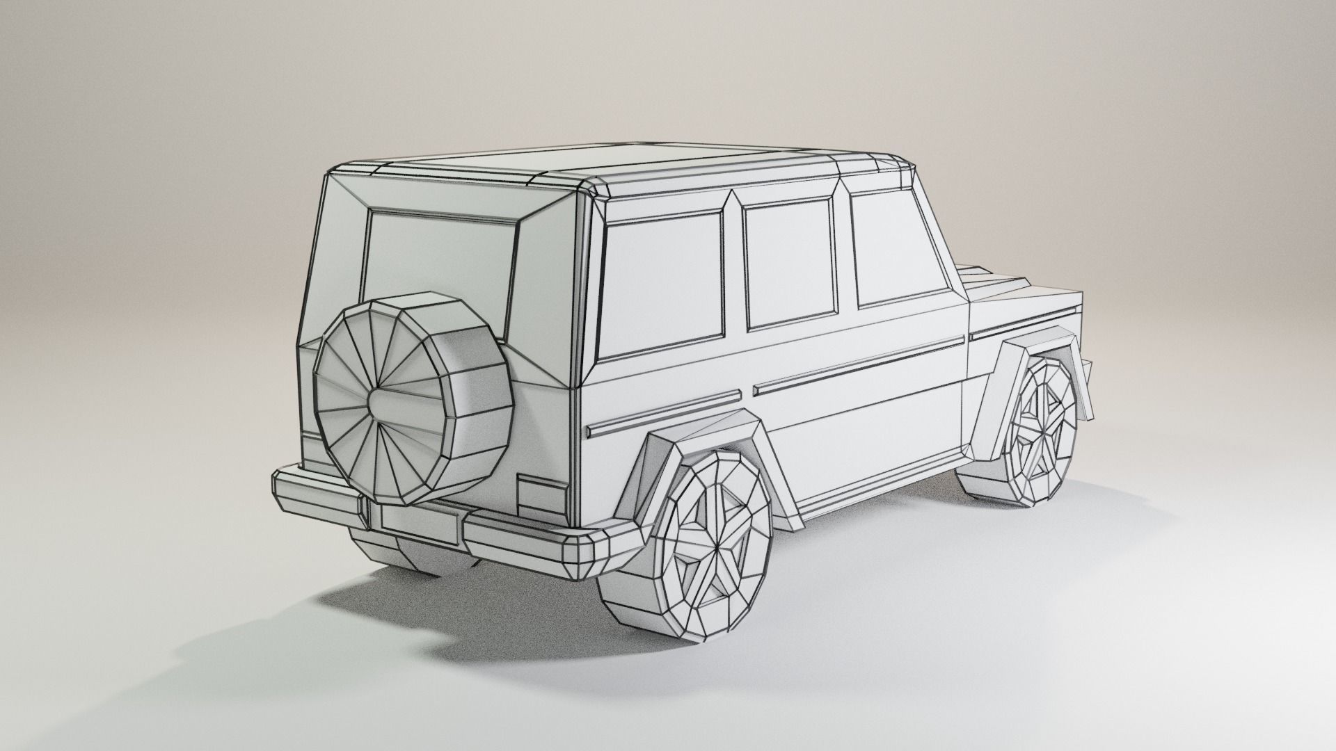 Low Poly Mercedes-Benz G Class Low-poly 3D model_10