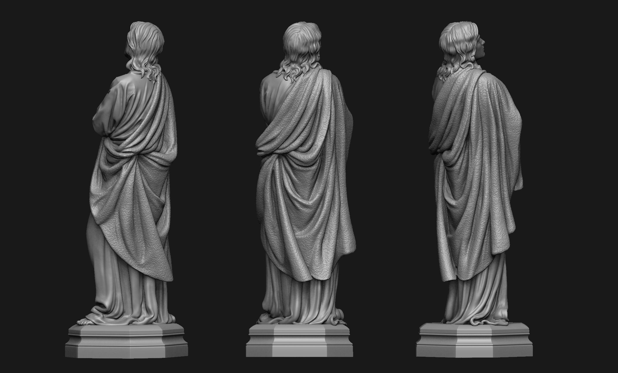 Saint John Statue 3D print model_3