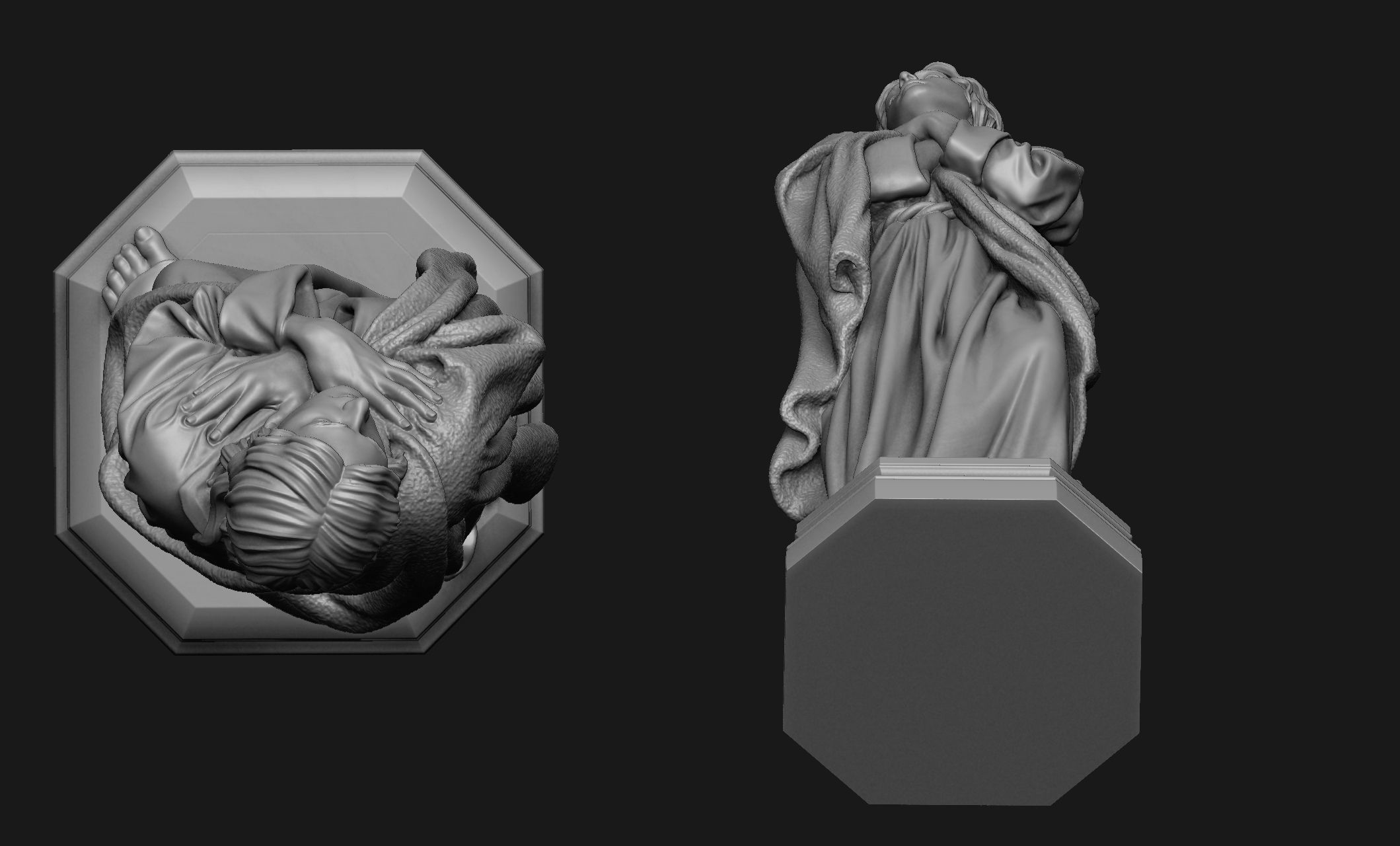Saint John Statue 3D print model_4