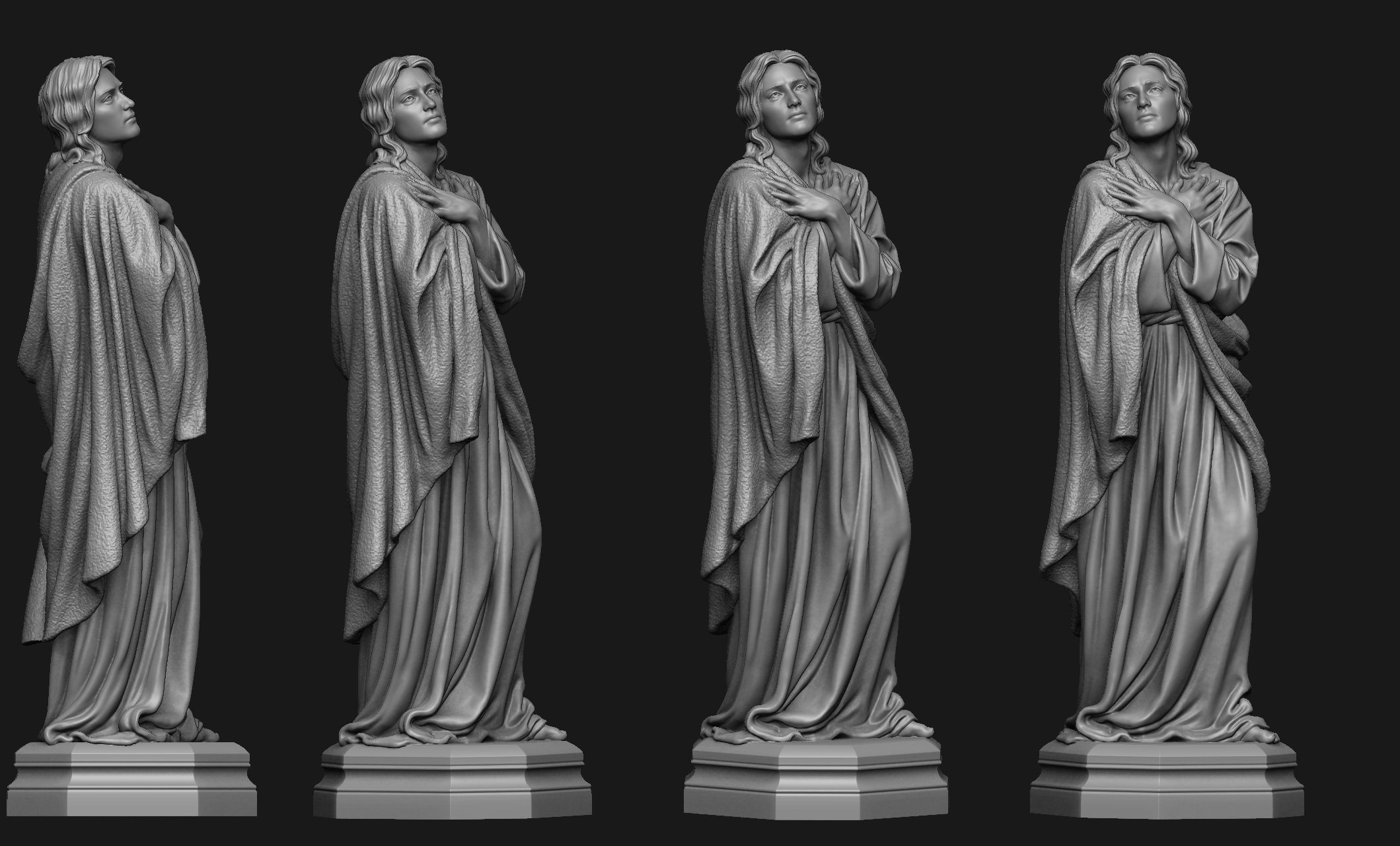 Saint John Statue 3D print model_1
