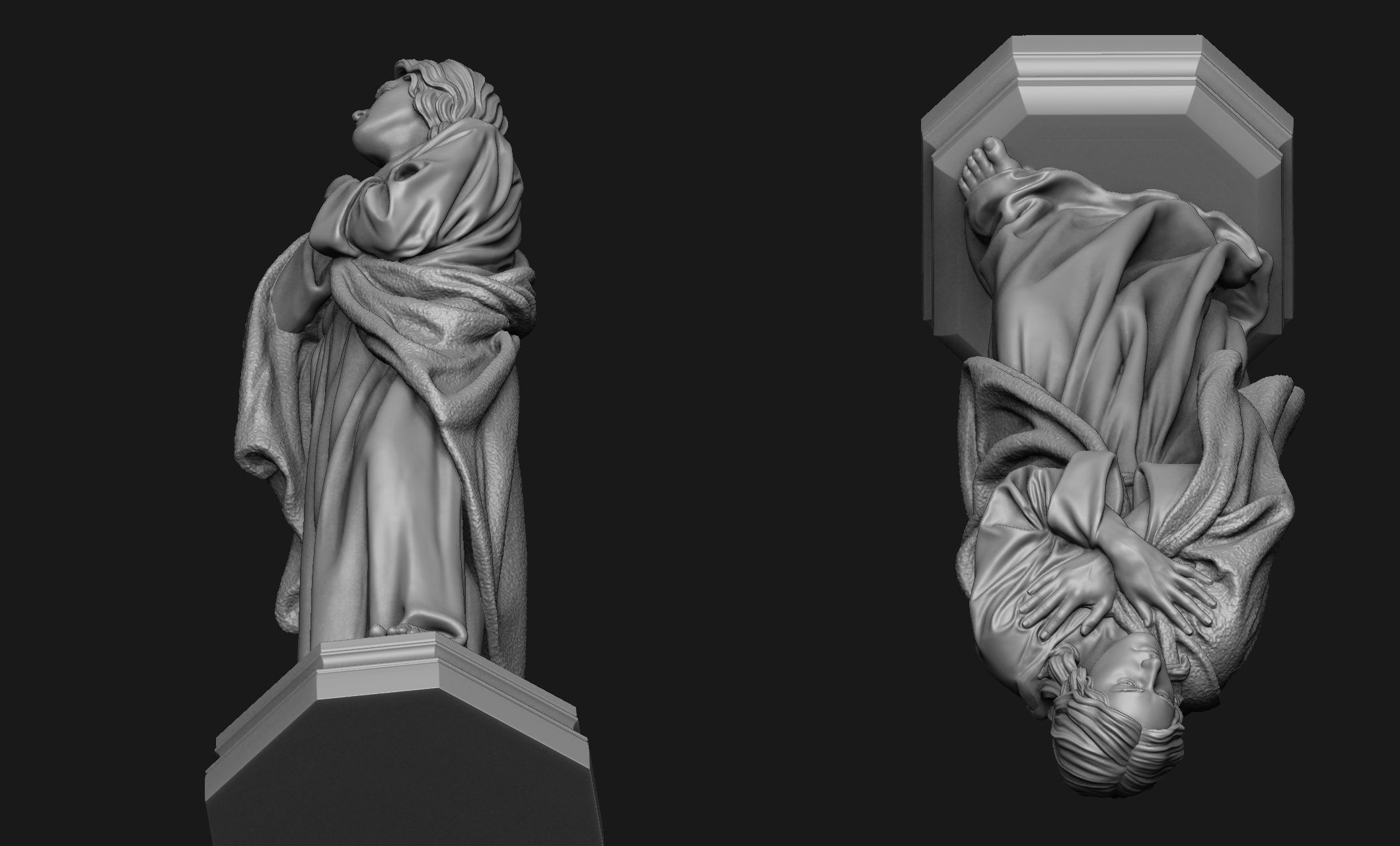 Saint John Statue 3D print model_5