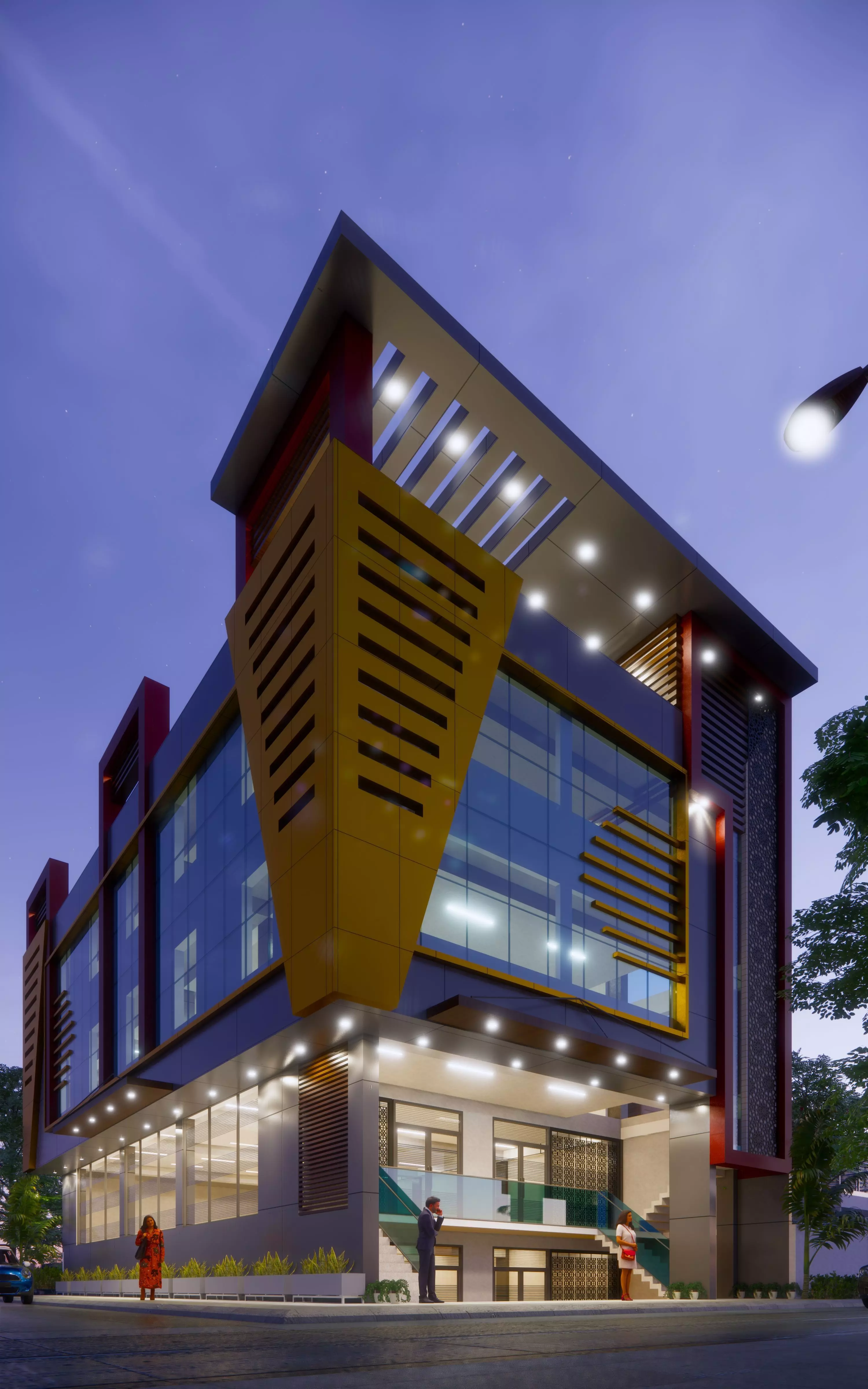 commercial complex 3D model