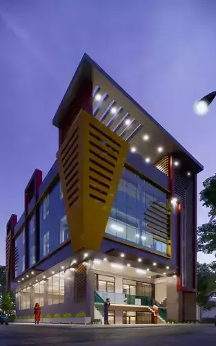 commercial complex 3D model