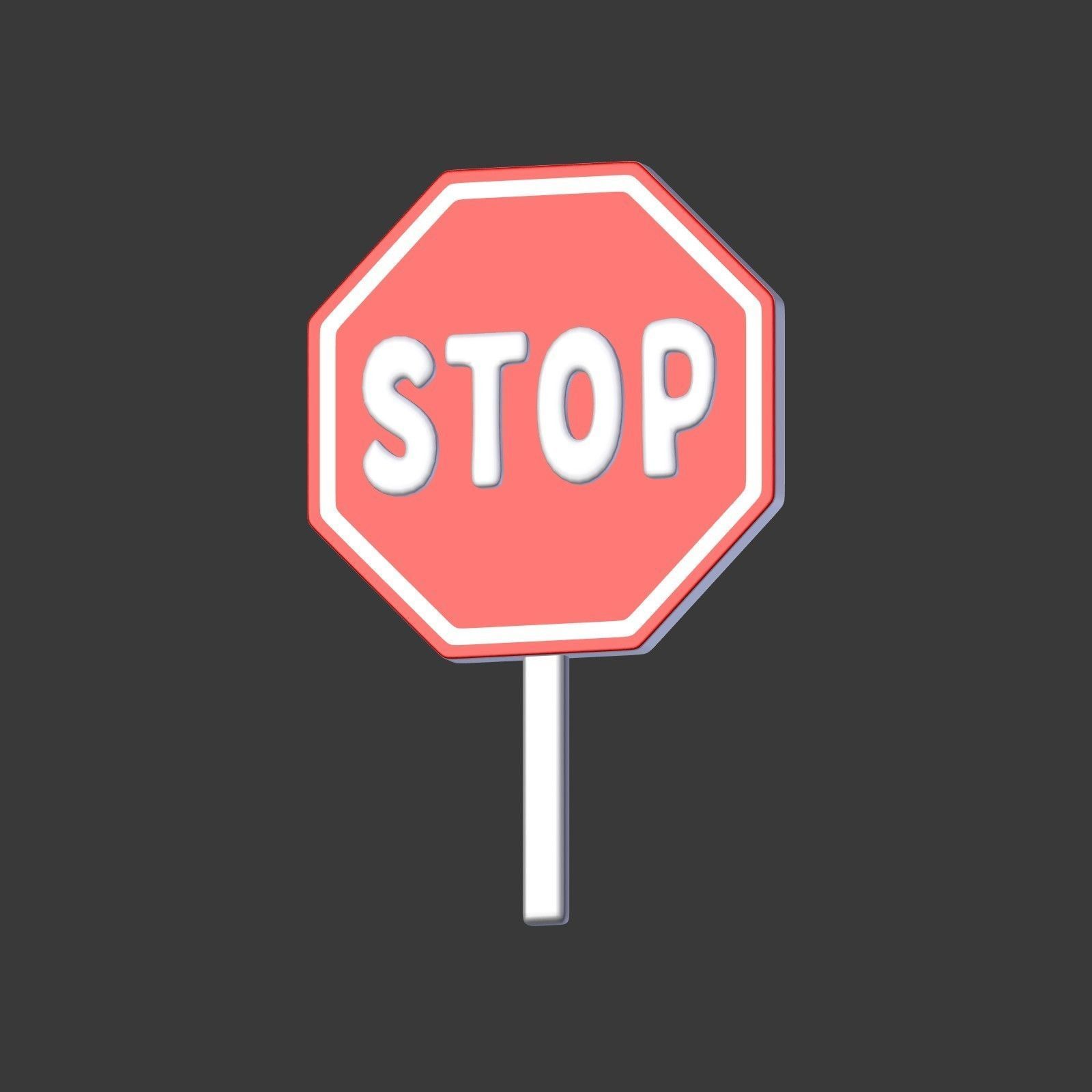 Network Signs Mega Collection Low-poly 3D model_9