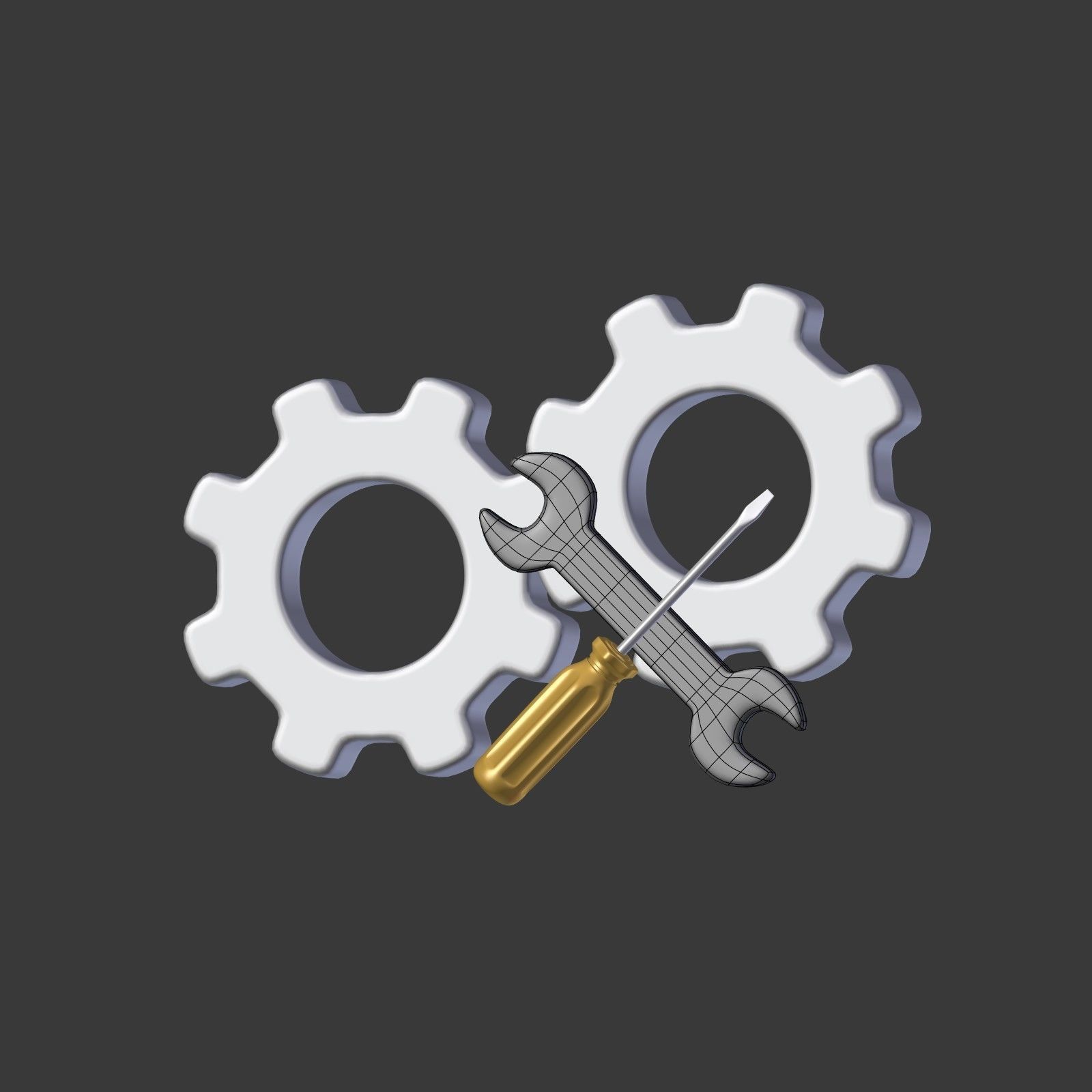 Network Signs Mega Collection Low-poly 3D model_26