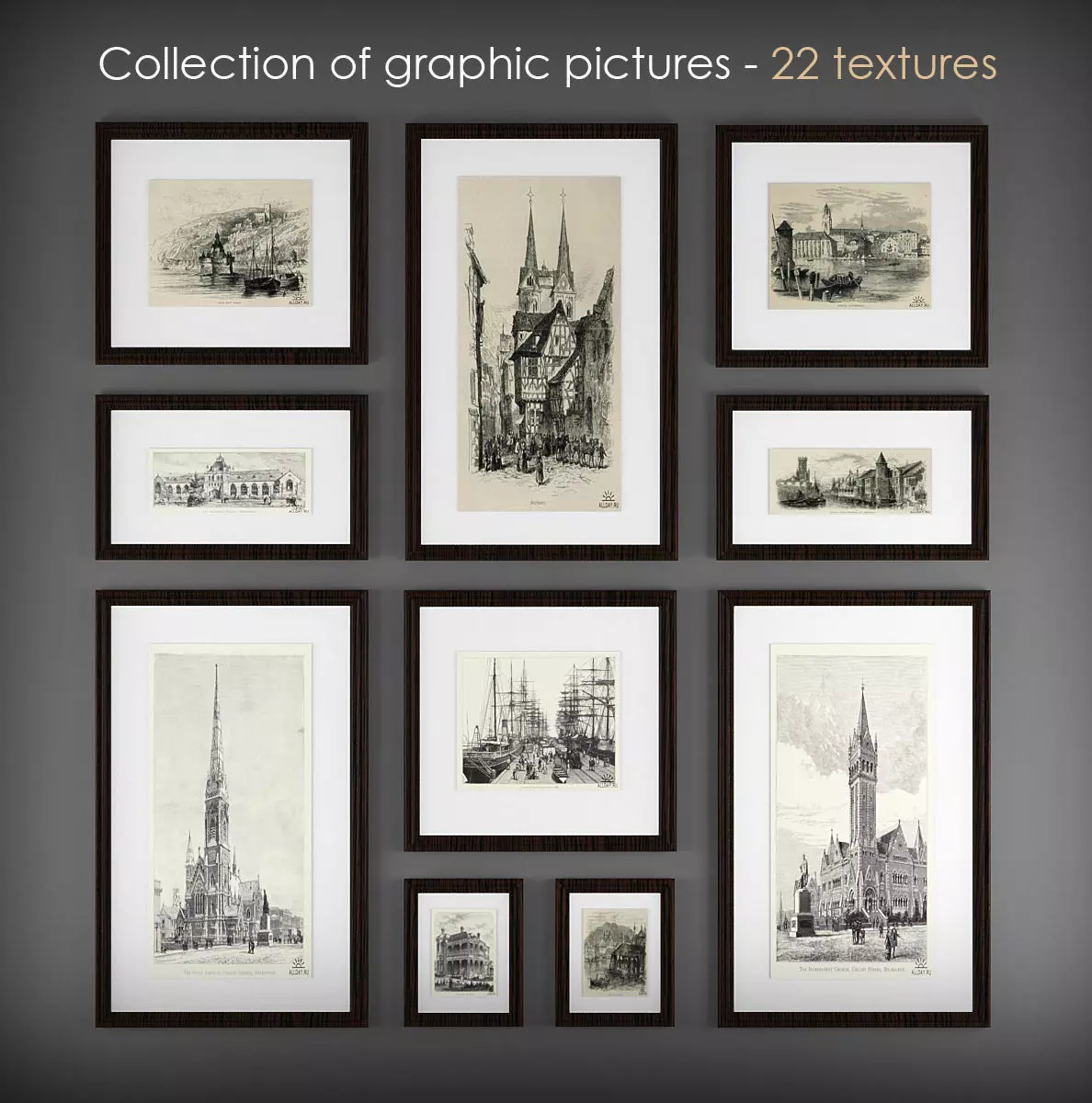 Picture Frames - architecture 3D model_0