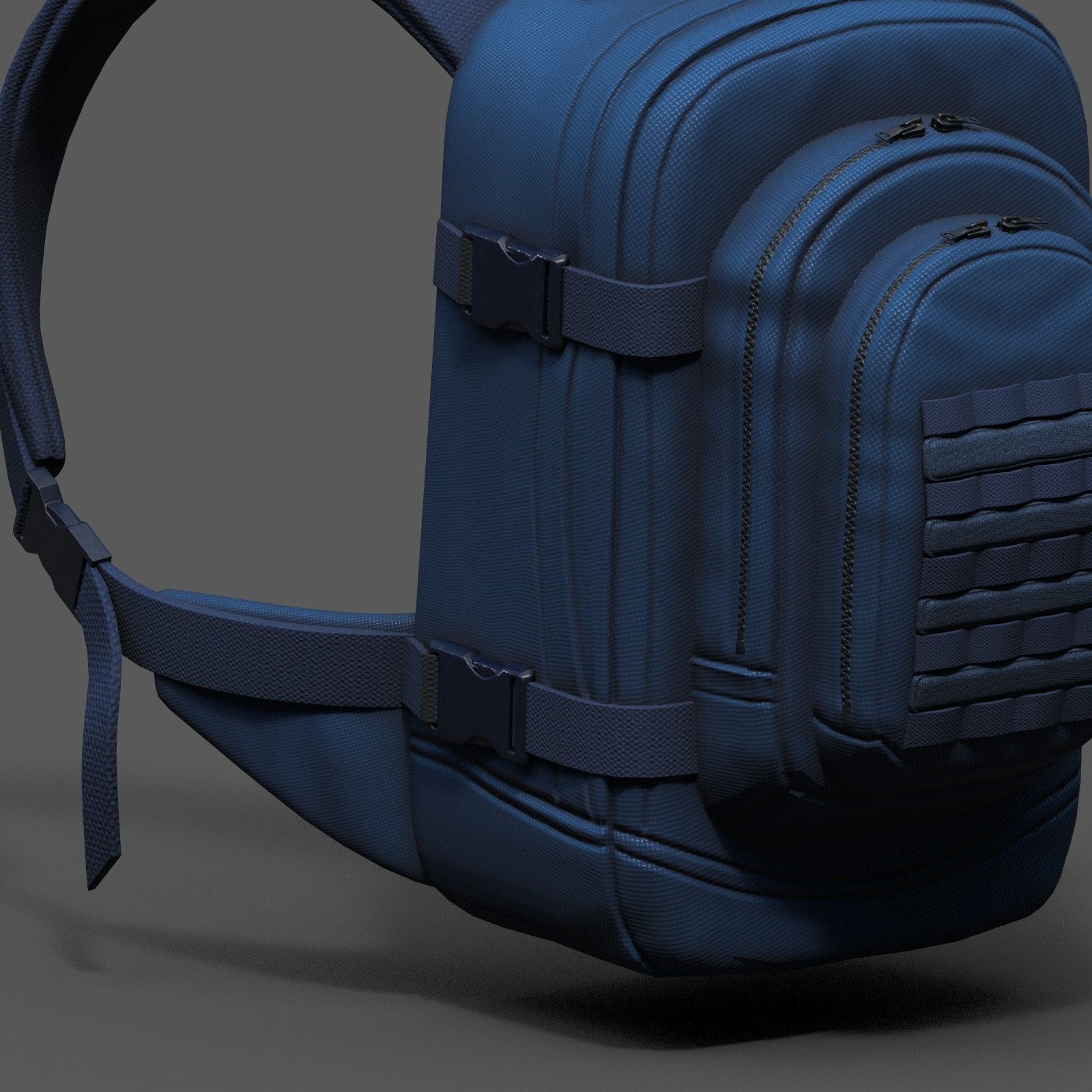 Backpack Camping Generic bag baggage  Low-poly 3D model_8