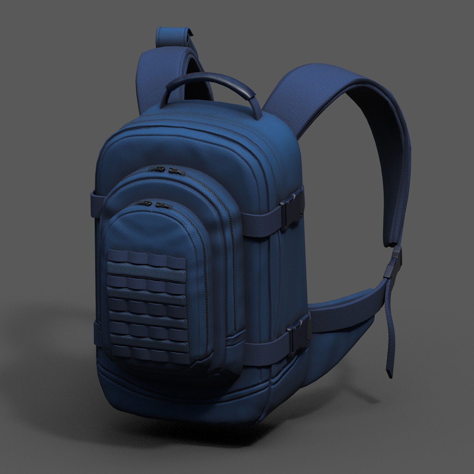 Backpack Camping Generic bag baggage  Low-poly 3D model_6