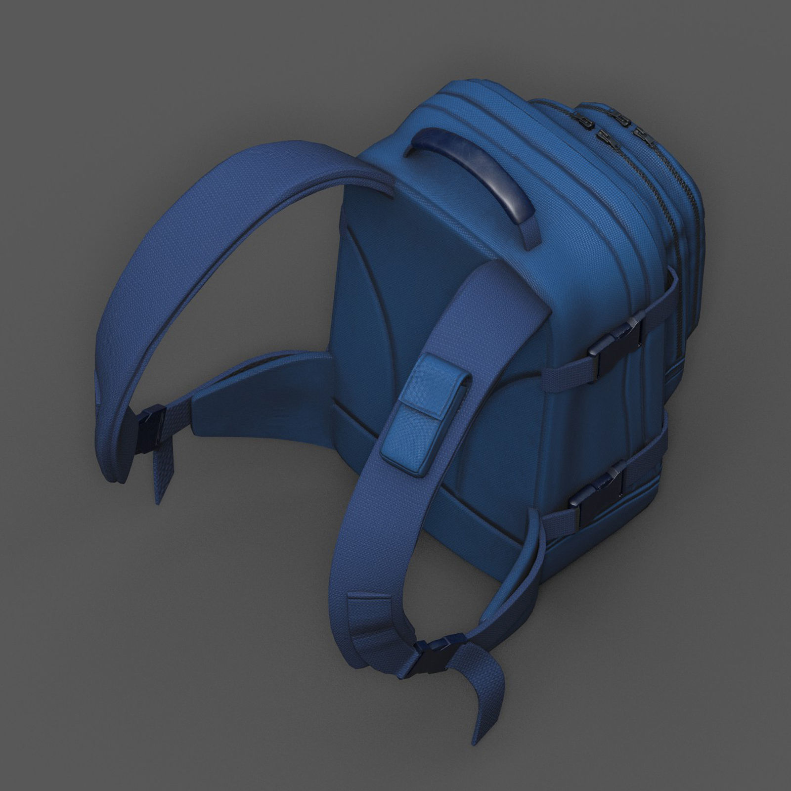 Backpack Camping Generic bag baggage  Low-poly 3D model_3