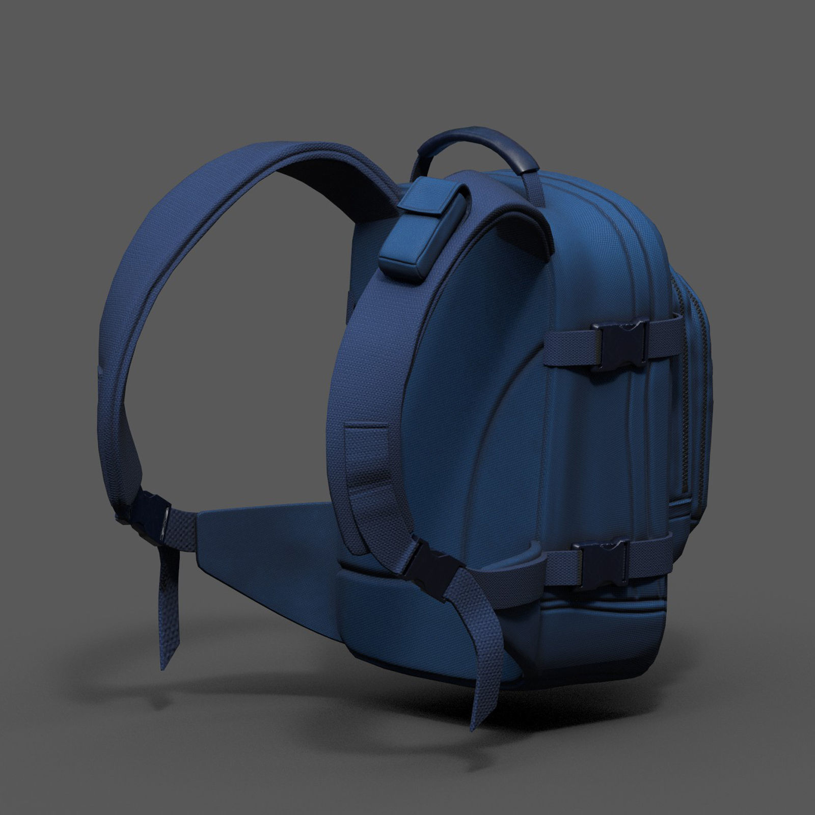 Backpack Camping Generic bag baggage  Low-poly 3D model_2