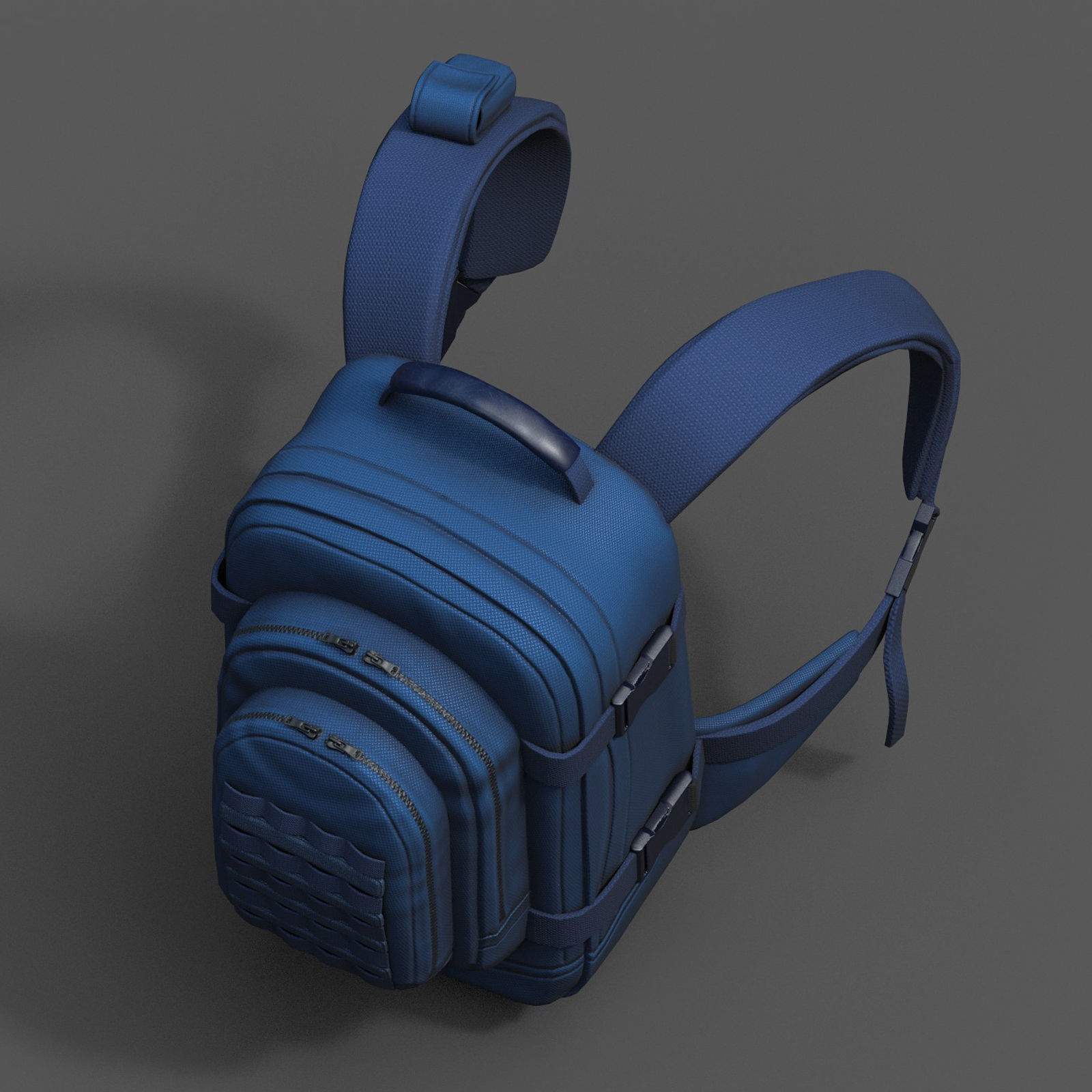 Backpack Camping Generic bag baggage  Low-poly 3D model_4