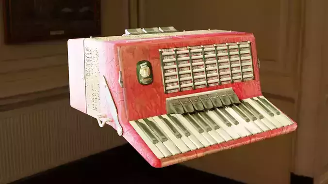 Weltmeister Stella 80 Bass Accordion Low Poly Low-poly 3D model