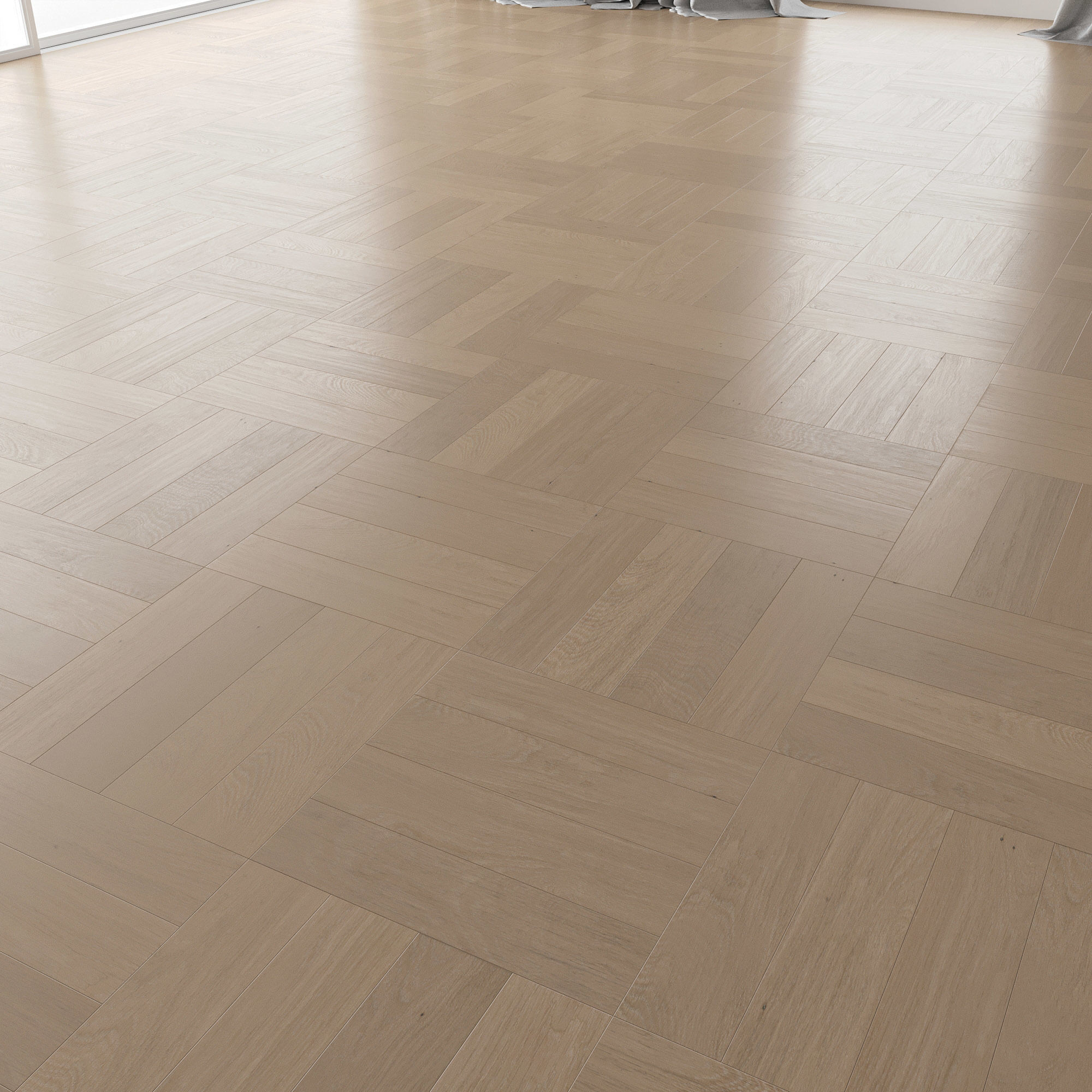 Parquet Oak Canna Brushed set 4 3D model_1