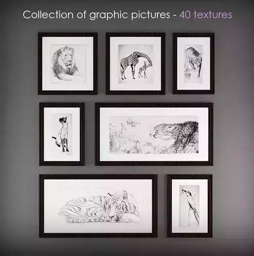 Picture Frames - Animals 3D model