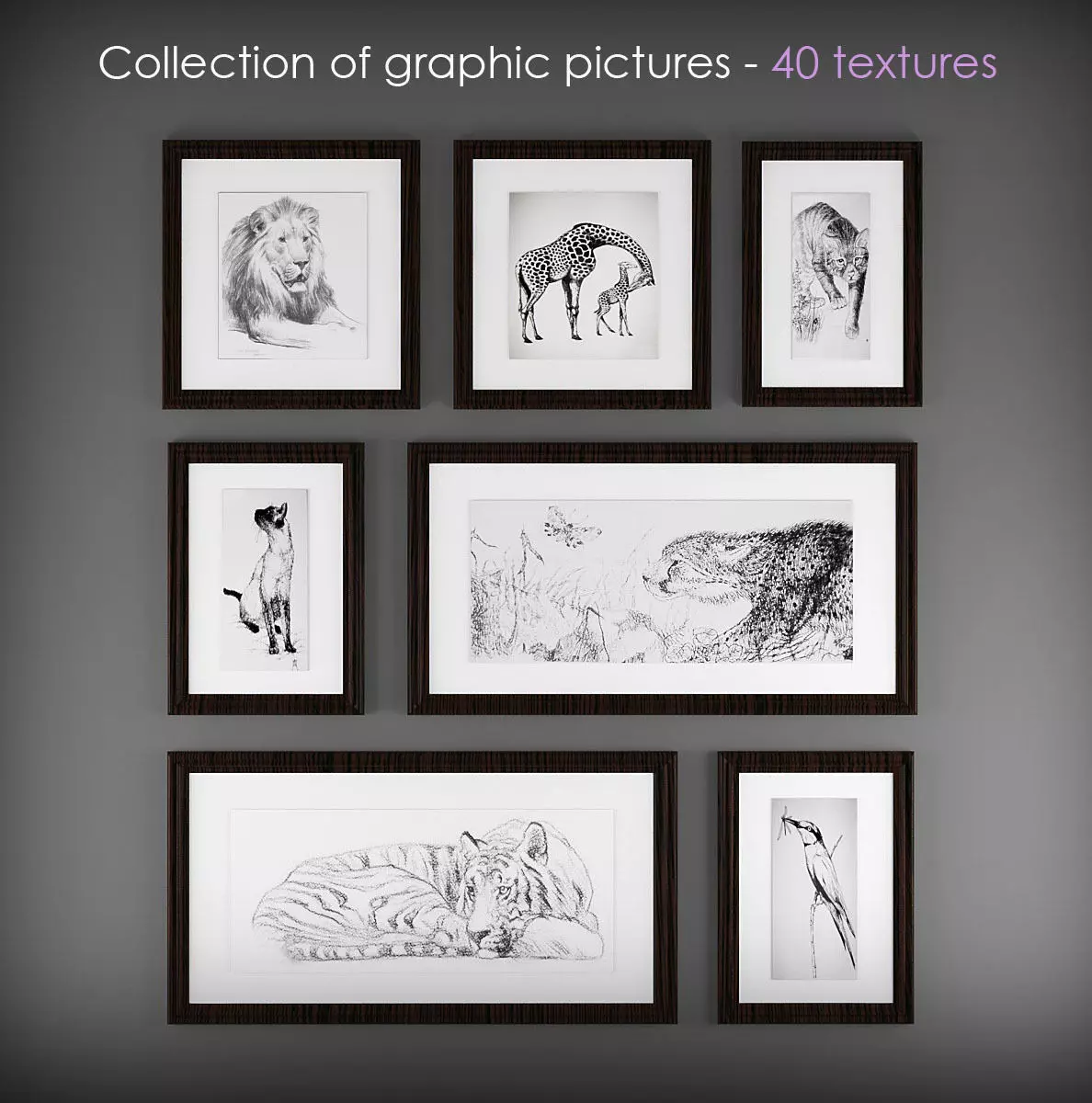 Picture Frames - Animals 3D model_0