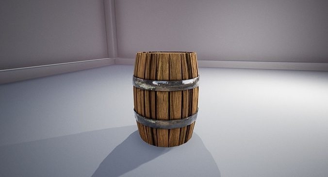 Medieval Barrel Low-poly 3D model