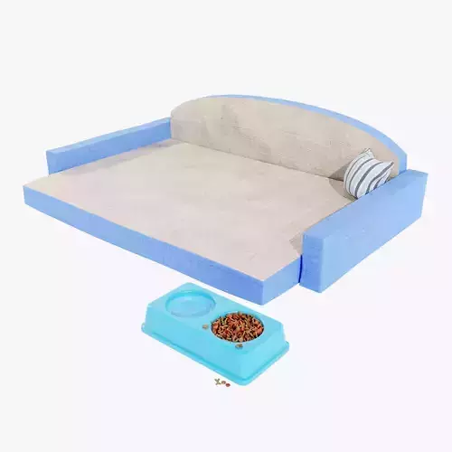 Pet Bed and Bowl
