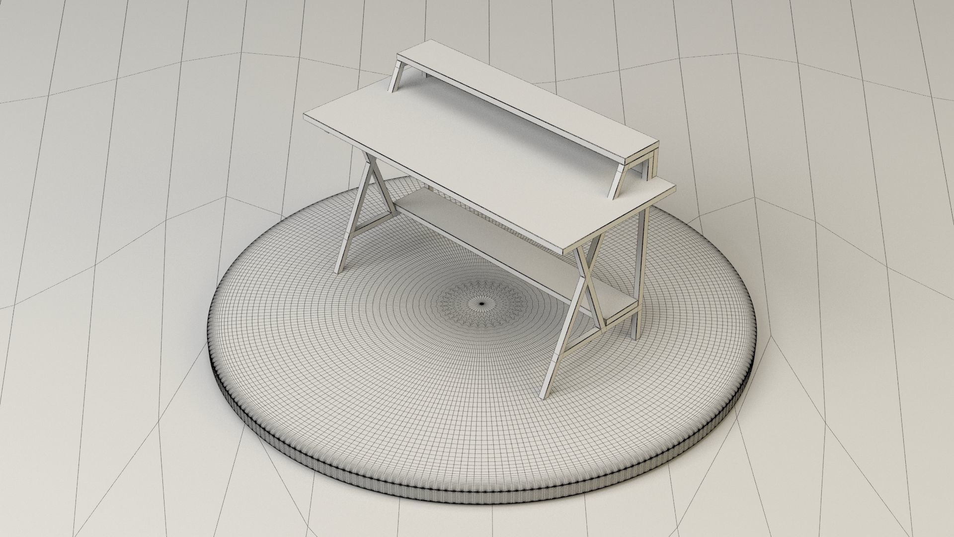 3D model Desk Work Table Low-poly 3D model VR / AR / low-poly | CGTrader