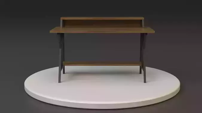 Desk Work Table Low-poly 3D model