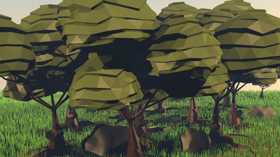 Lowpoly Tree polygonal Low-poly 3D model_7