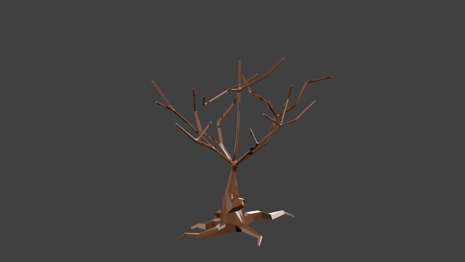 Lowpoly Tree polygonal Low-poly 3D model_1