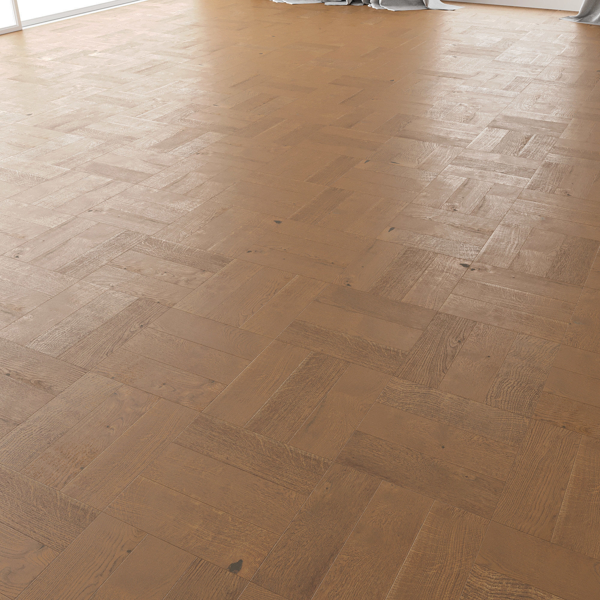 Parquet Oak Cornell Firestop set 3 3D model_3