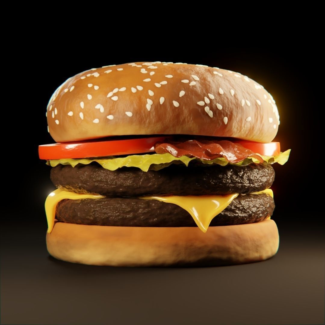 Hamburger Free 3d Model Animated Cgtrader 