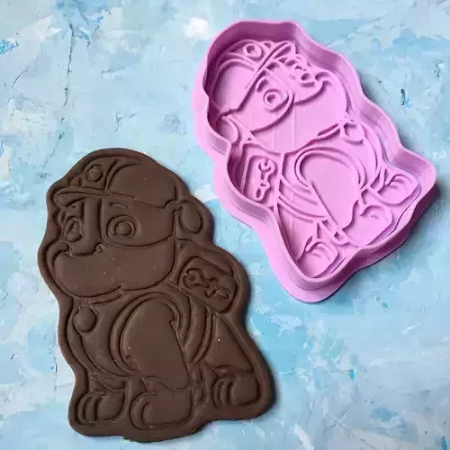 Paw Patrol Cookie Cutter Details Rubble 3D print model 3D print model