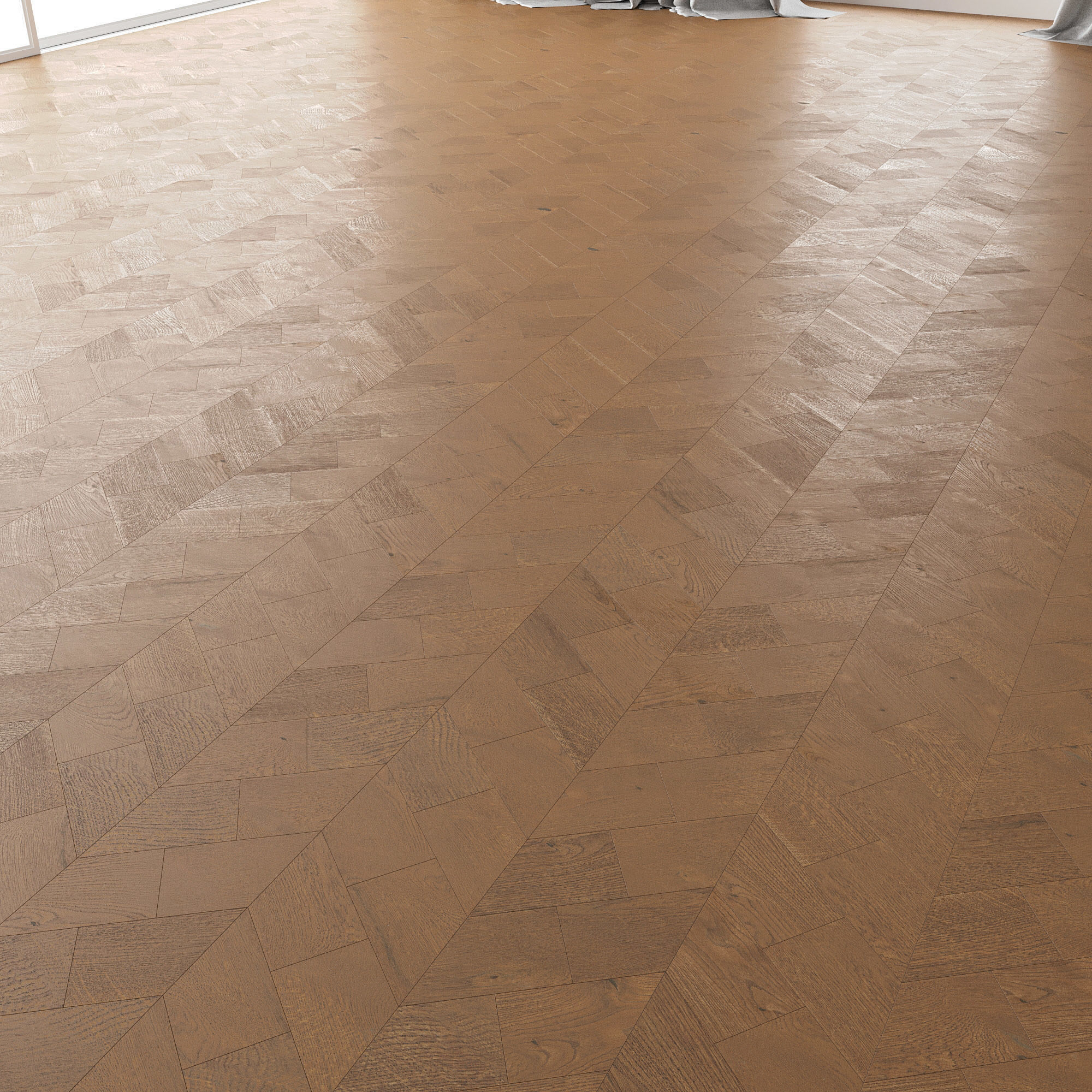 Parquet Oak Cornell Firestop set 6 3D model_1