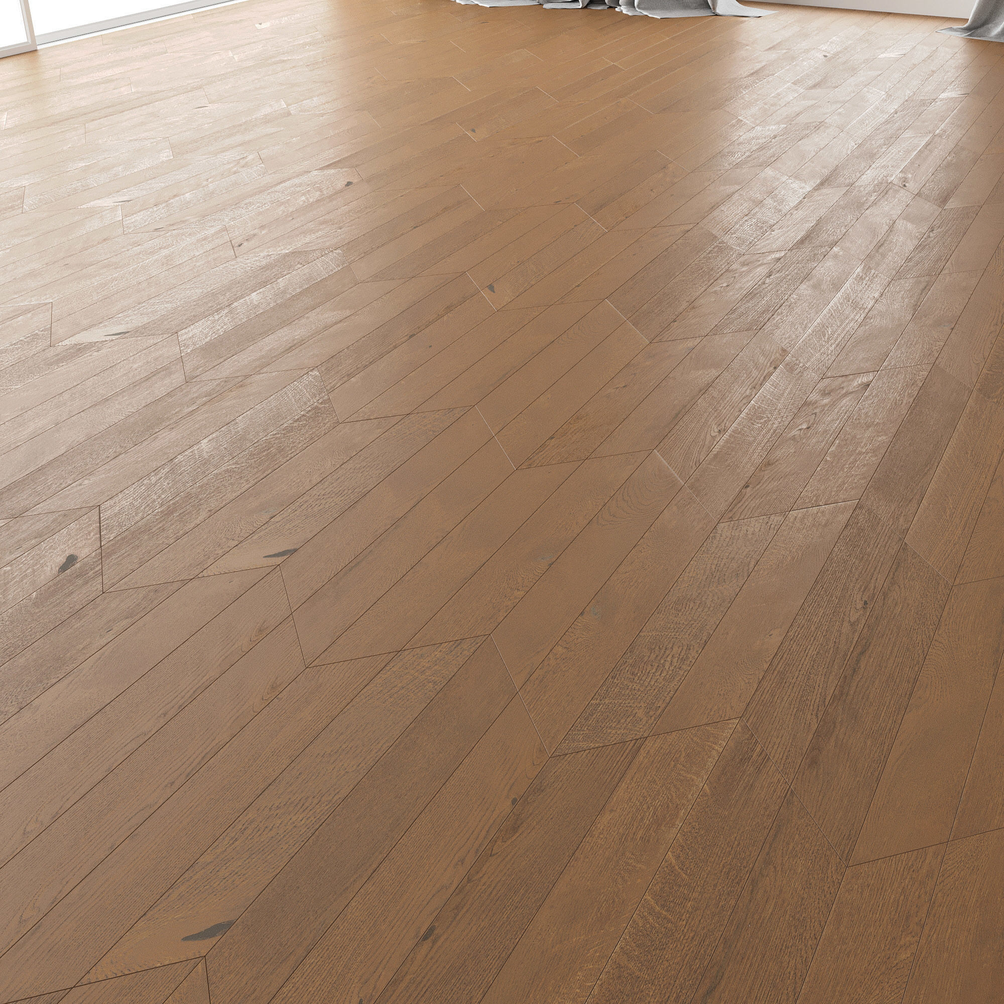 Parquet Oak Cornell Firestop set 6 3D model_2