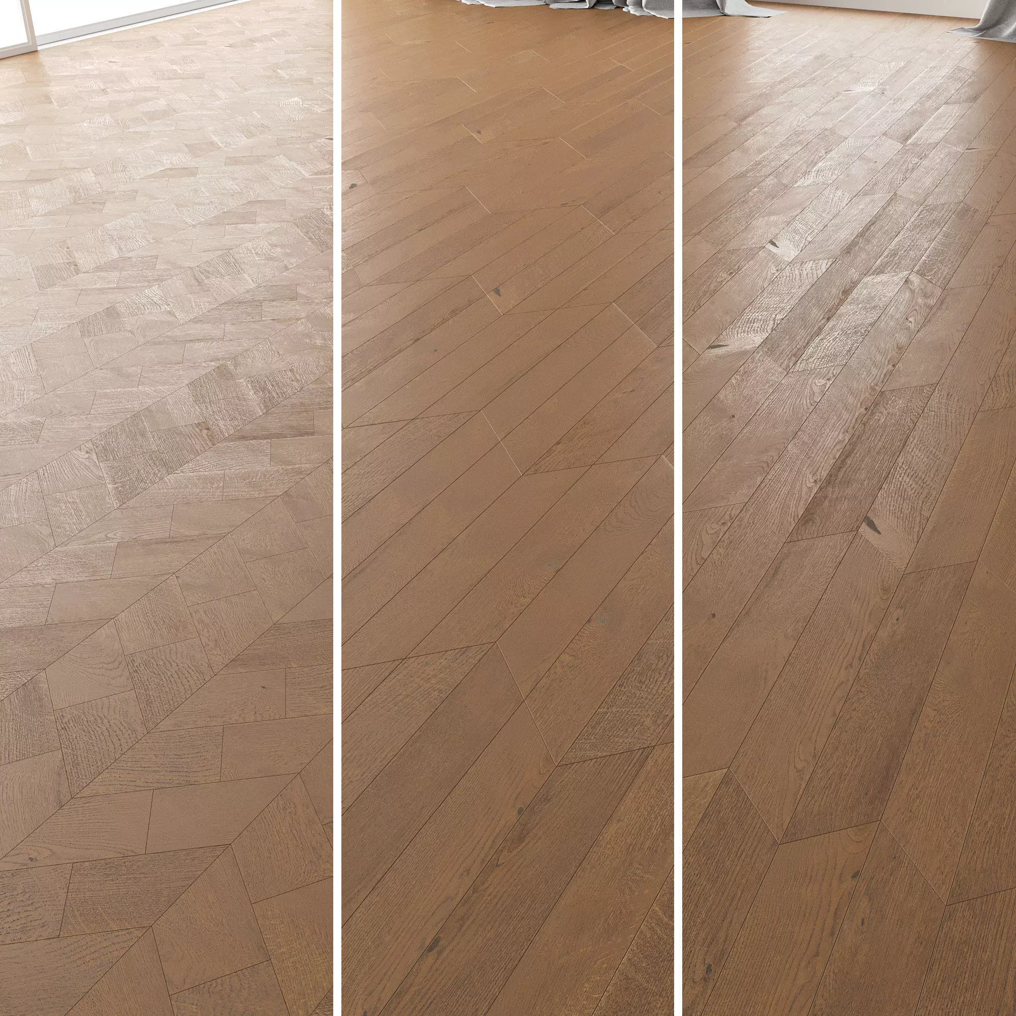 Parquet Oak Cornell Firestop set 6 3D model_0