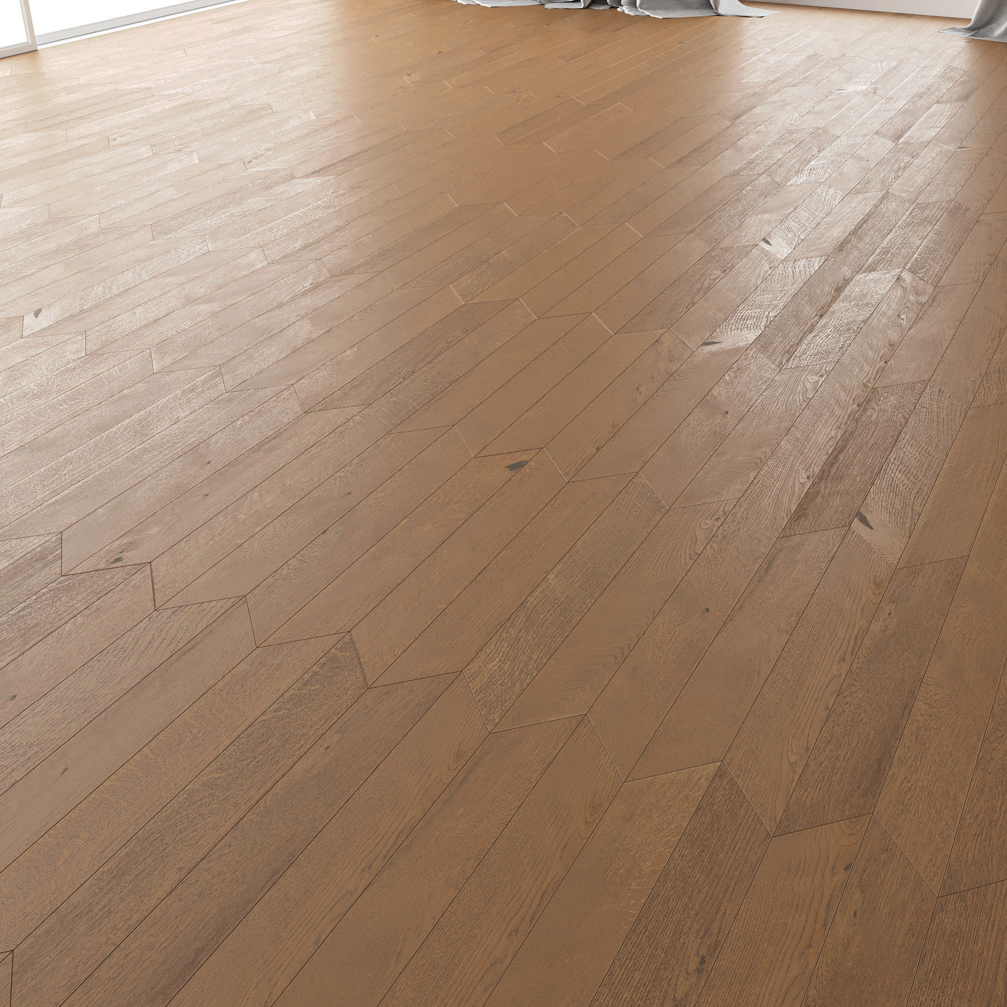 Parquet Oak Cornell Firestop set 6 3D model_3