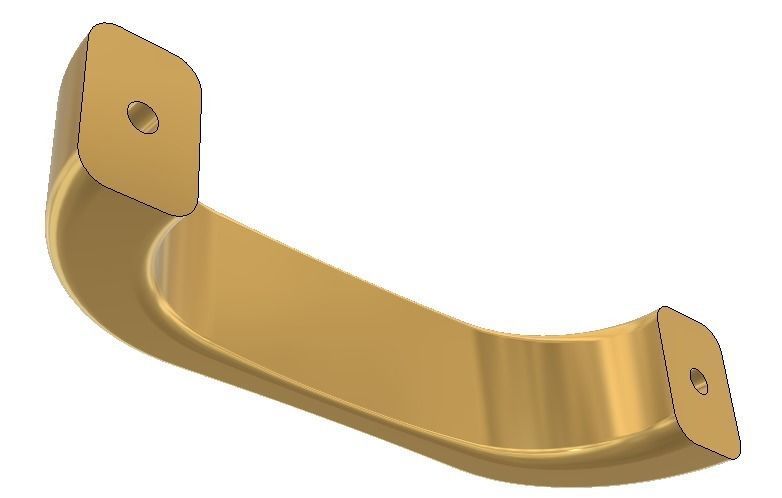 Drawer Handle 3D print model_1