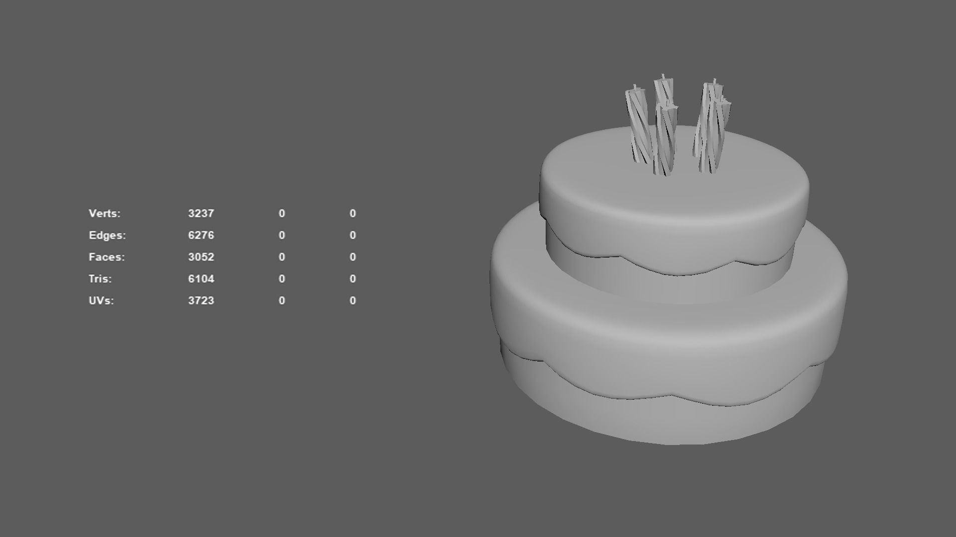 Medium Cartoon Cake Low-poly 3D model_4