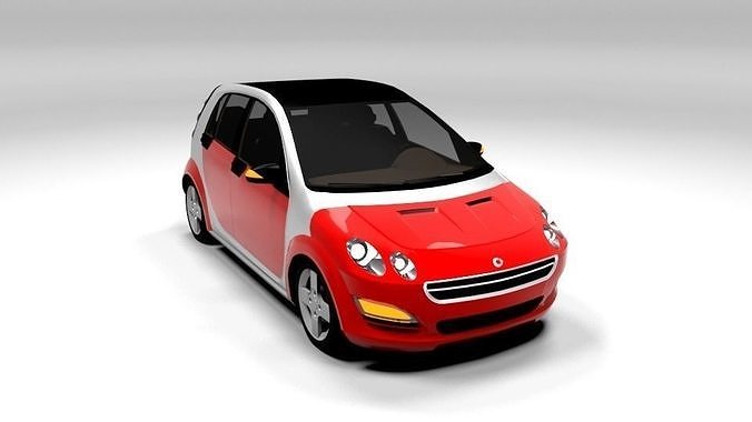 SMART FORFOUR LOWPOLY Low-poly 3D model