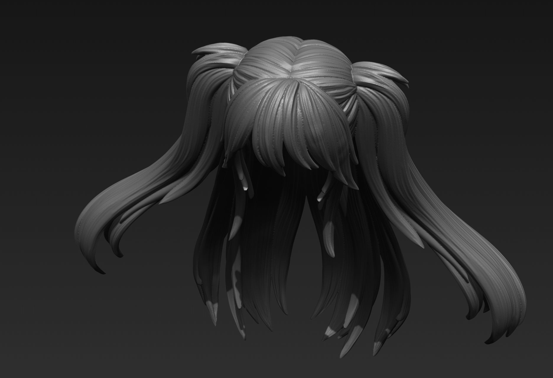 Hair Sculpt 37 3D model_10