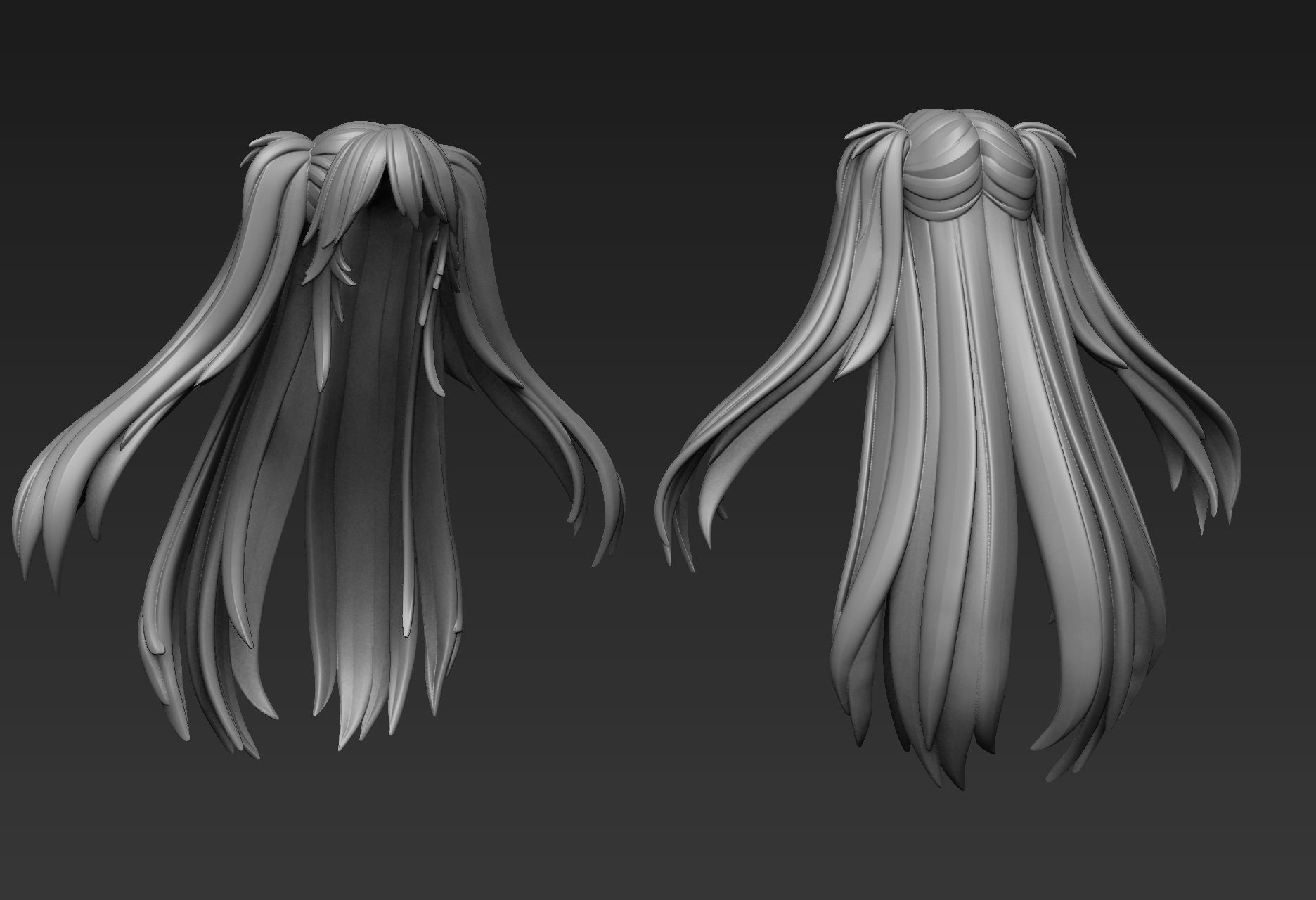 Hair Sculpt 37 3D model_11