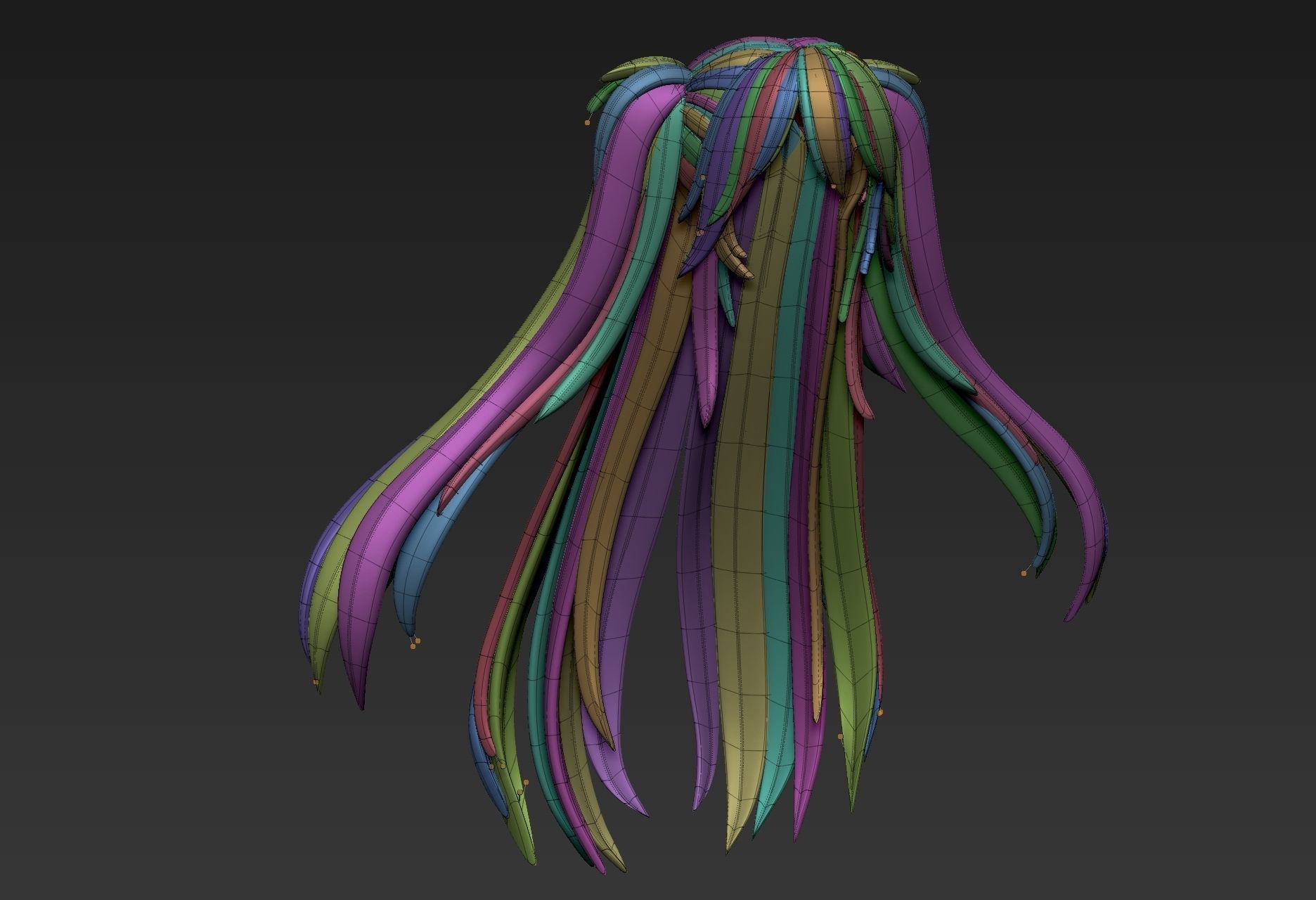 Hair Sculpt 37 3D model_3