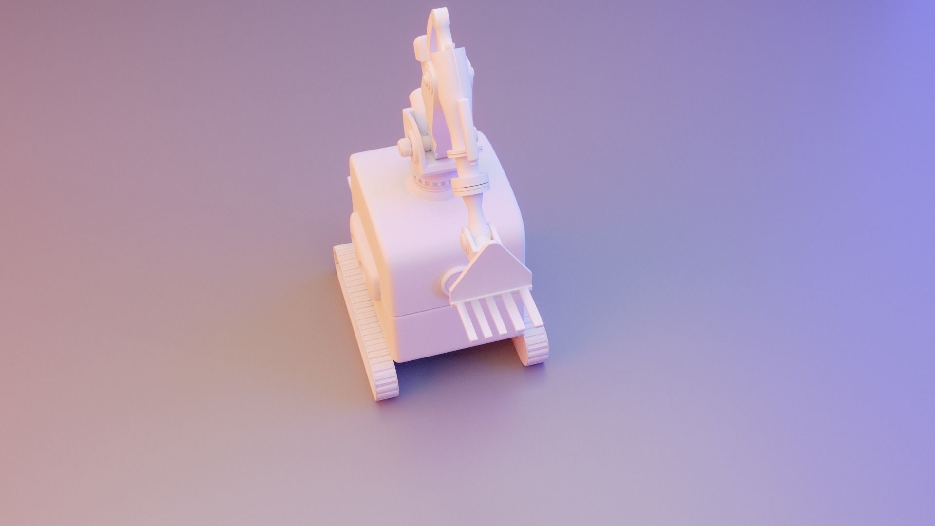 Robot Fork Lifter  Low-poly 3D model_7