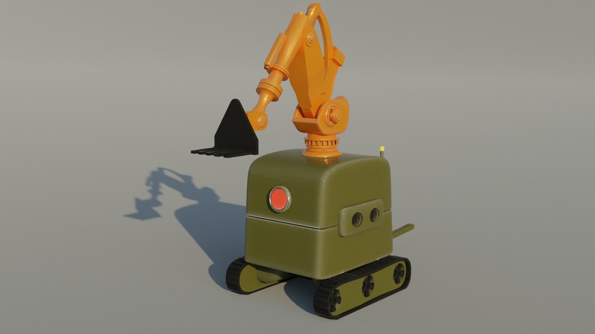 Robot Fork Lifter  Low-poly 3D model_5