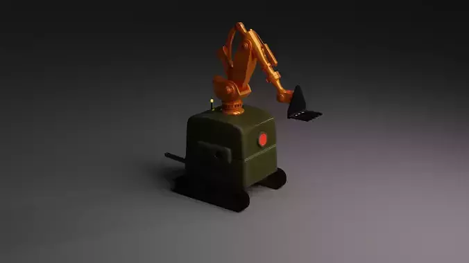 Robot Fork Lifter  Low-poly 3D model Robot Fork Lifter  Low-poly 3D model