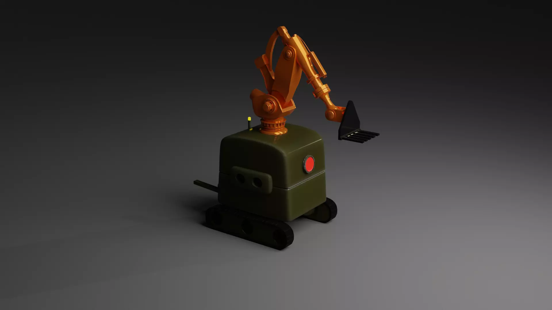 Robot Fork Lifter  Low-poly 3D model_0