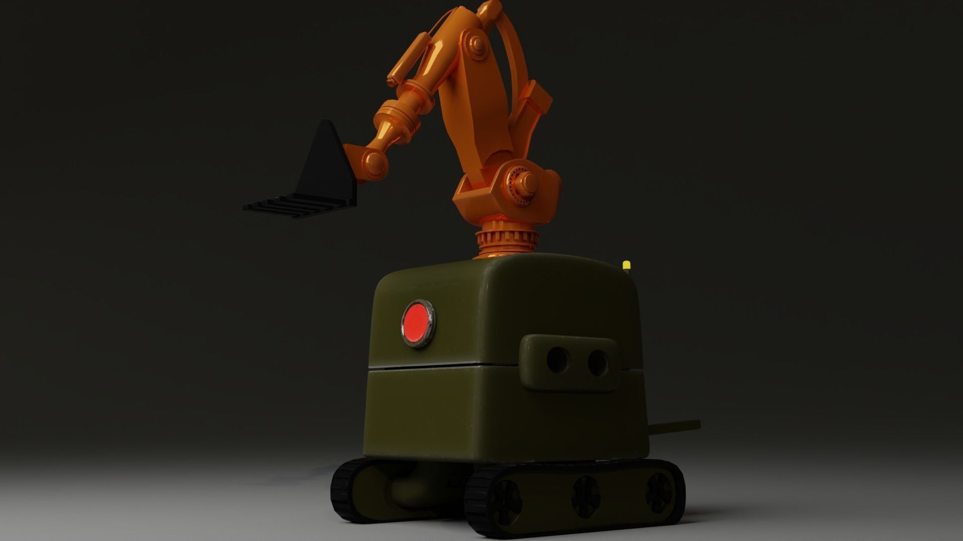 Robot Fork Lifter  Low-poly 3D model_2