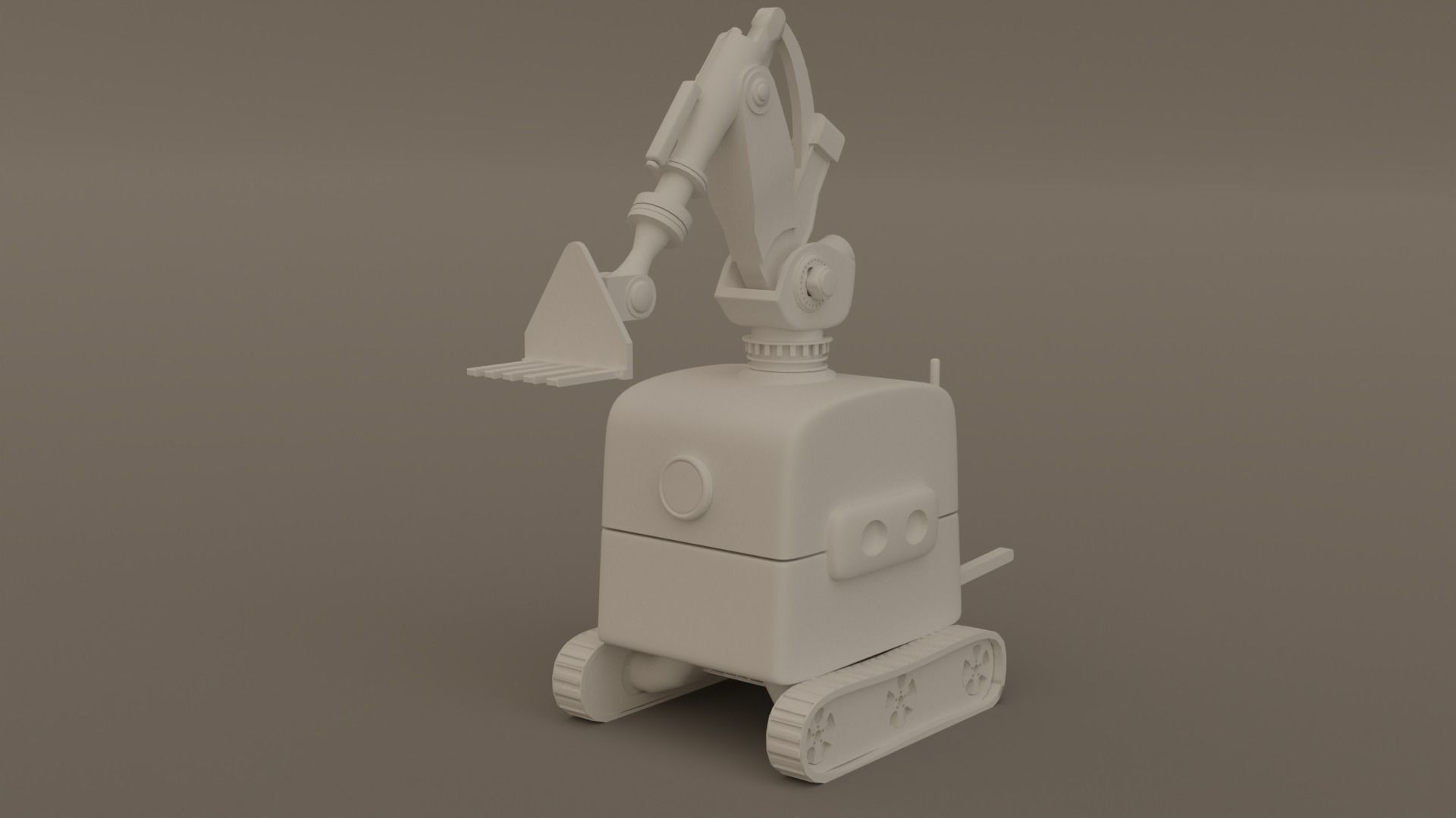 Robot Fork Lifter  Low-poly 3D model_8