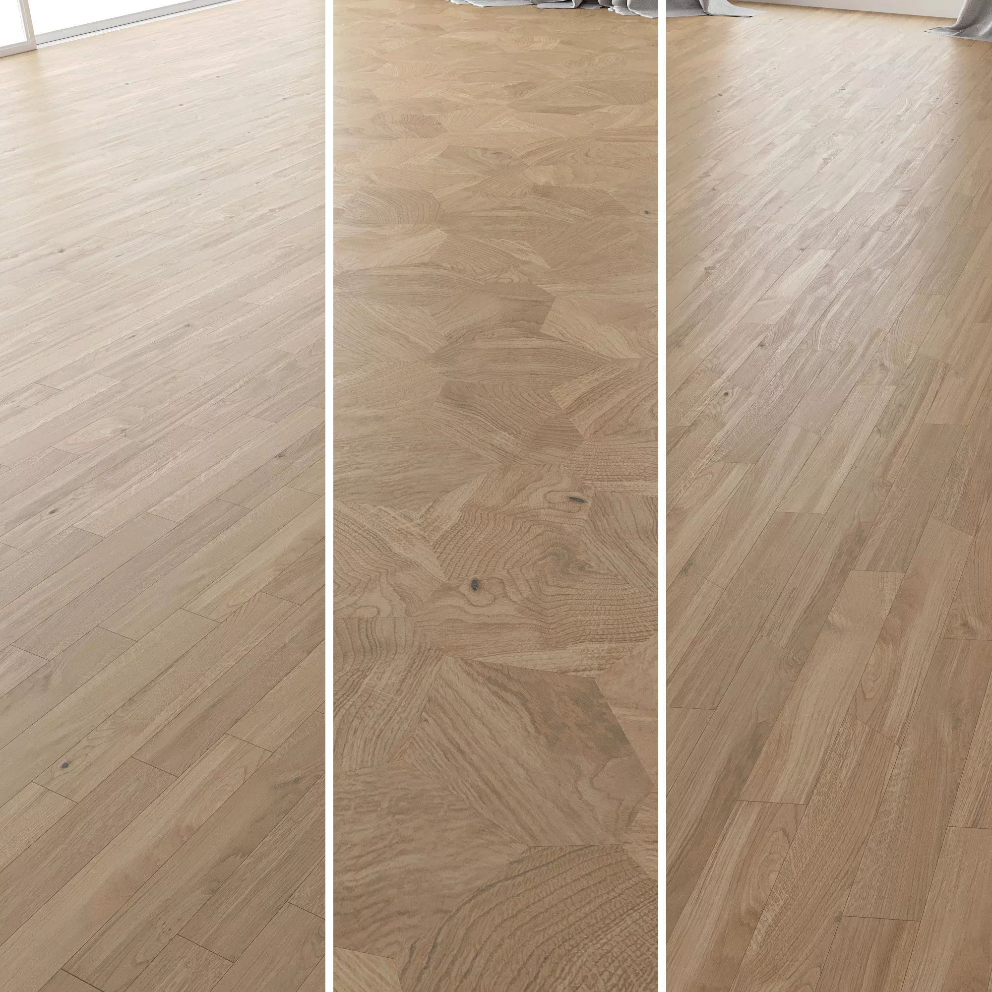 Parquet Oak Molasses Sanded set 7 3D model_0