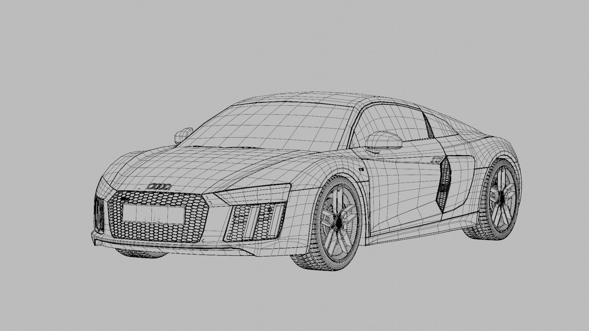 Audi R8 2016 3D model_10