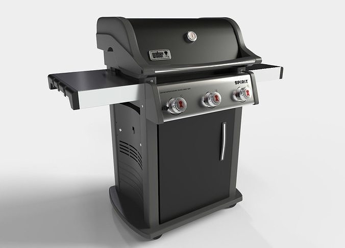 Weber Spirit  E-31  3-Burner Grill with Cabinet 3D model