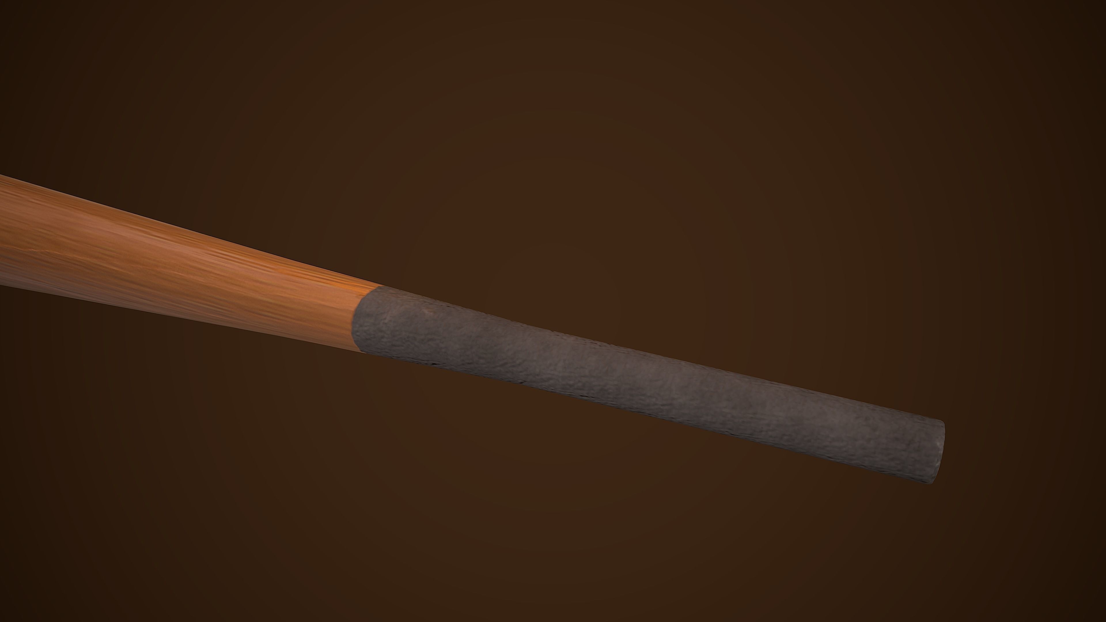 Nailed BaseBall Bat Low-poly 3D model_6