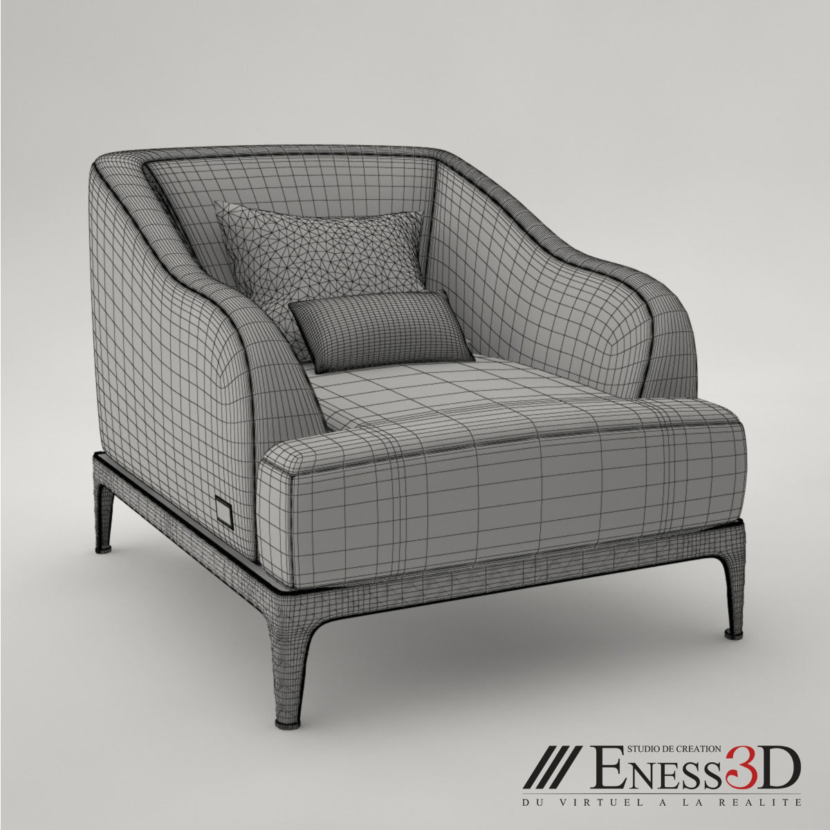 Pro - Rugiano Oscar Chic Armchair 3D model_4