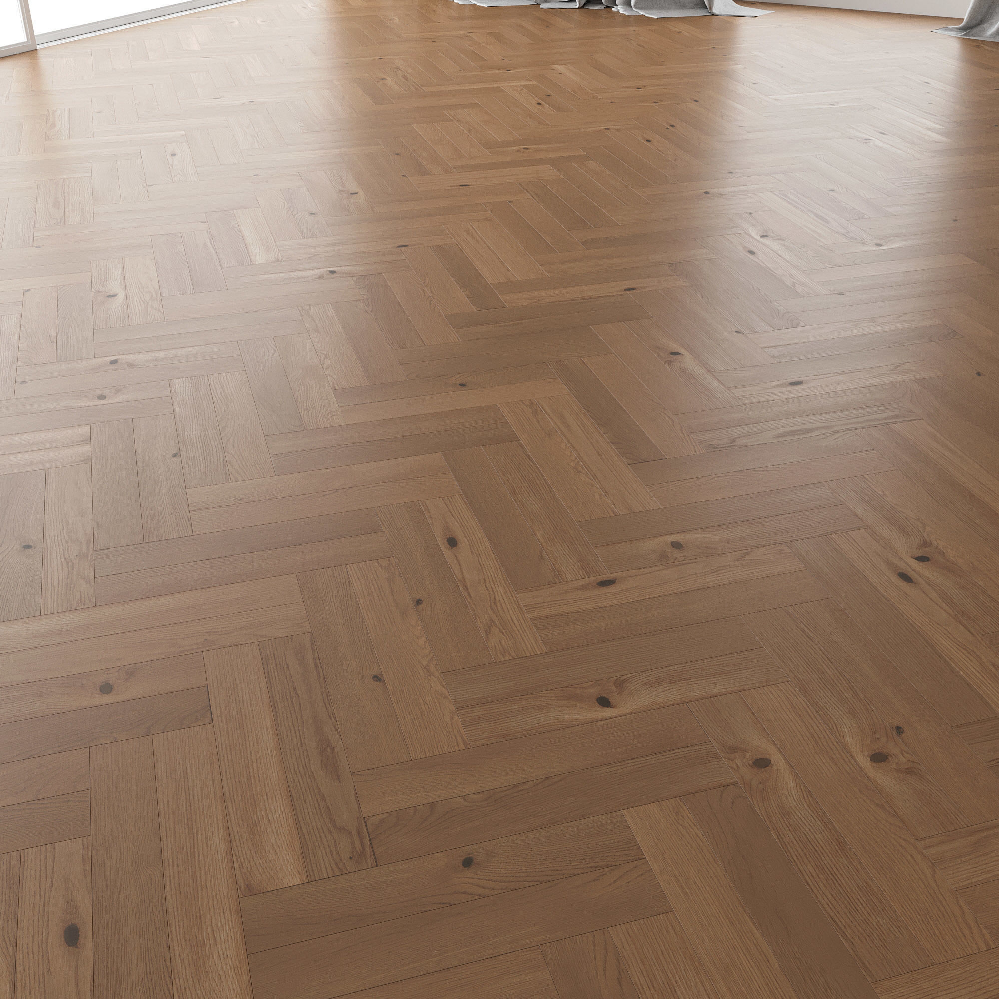 Parquet Oak Nut Brushed set 2 3D model_2